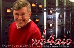 WB4AIO QSL card Recent WB4AIO QSL card