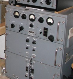 T-368 transmitter: mine was built by Barker and Williamson in 1954 and the paint was still shiny and the copper-plated chassis still brilliant when I let it go in the 1990s. I modified mine to have class AB1 4-400s modulating the single 4-400 and built a capacitor-coupled dual 6SJ7 driver loosely based on an RCA broadcast design, adding global negative feedback and an RCA broadcast modulation transformer.